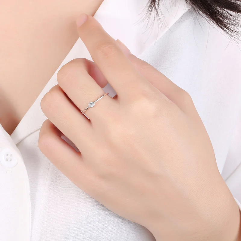 Original 925 Sterling Silver Ring Star/Heart/Wave Shape for Women Wedding Engagement Fine Jewelry Simple S925 Gift