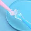 2Pcs Baby Silicone Spoon Set Kids Soft PP Plastic Pink Blue Safe Spoon With Box 4