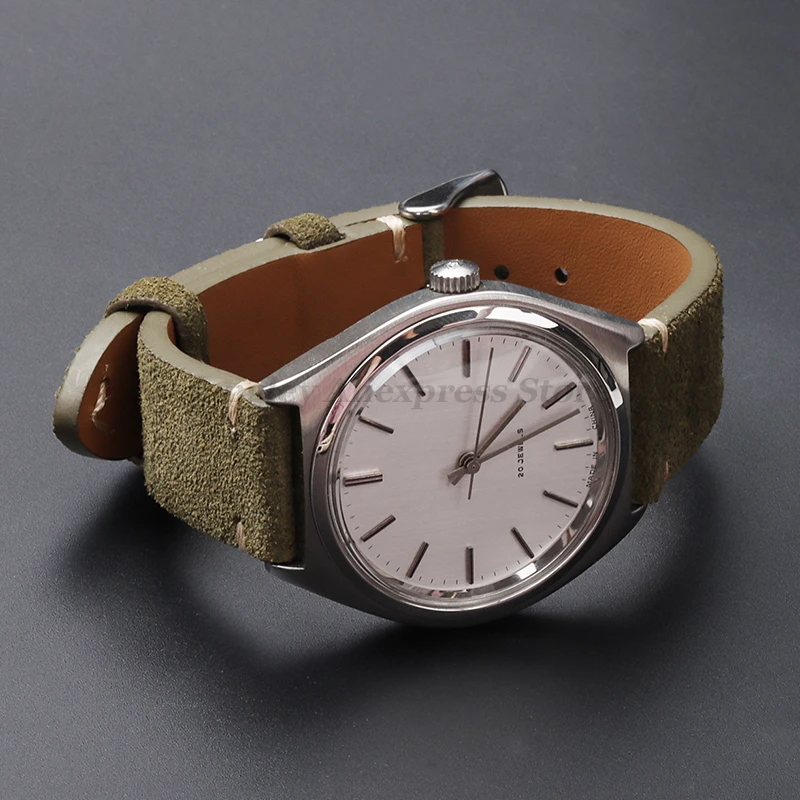 Vintage Brown Soft Suede Calfskin Quick Release Strap
