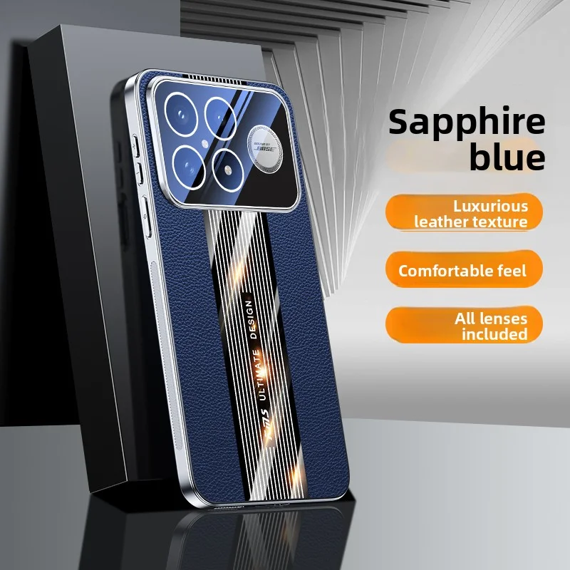 Luxury Hard PU Leather Plating Protective Phone Back Cover