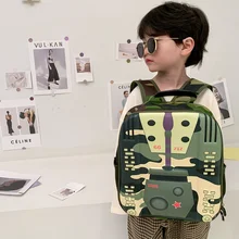 

Cool Boys Tank Camouflage Backpack Children Fashion Backpack Kindergarten Freshman Schoolbags