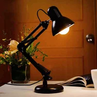 LED Lamp Vintage Portable Lamps with Clamp Book Reading Folding Writing Study Light Fixture for Nail Manicure Table 2