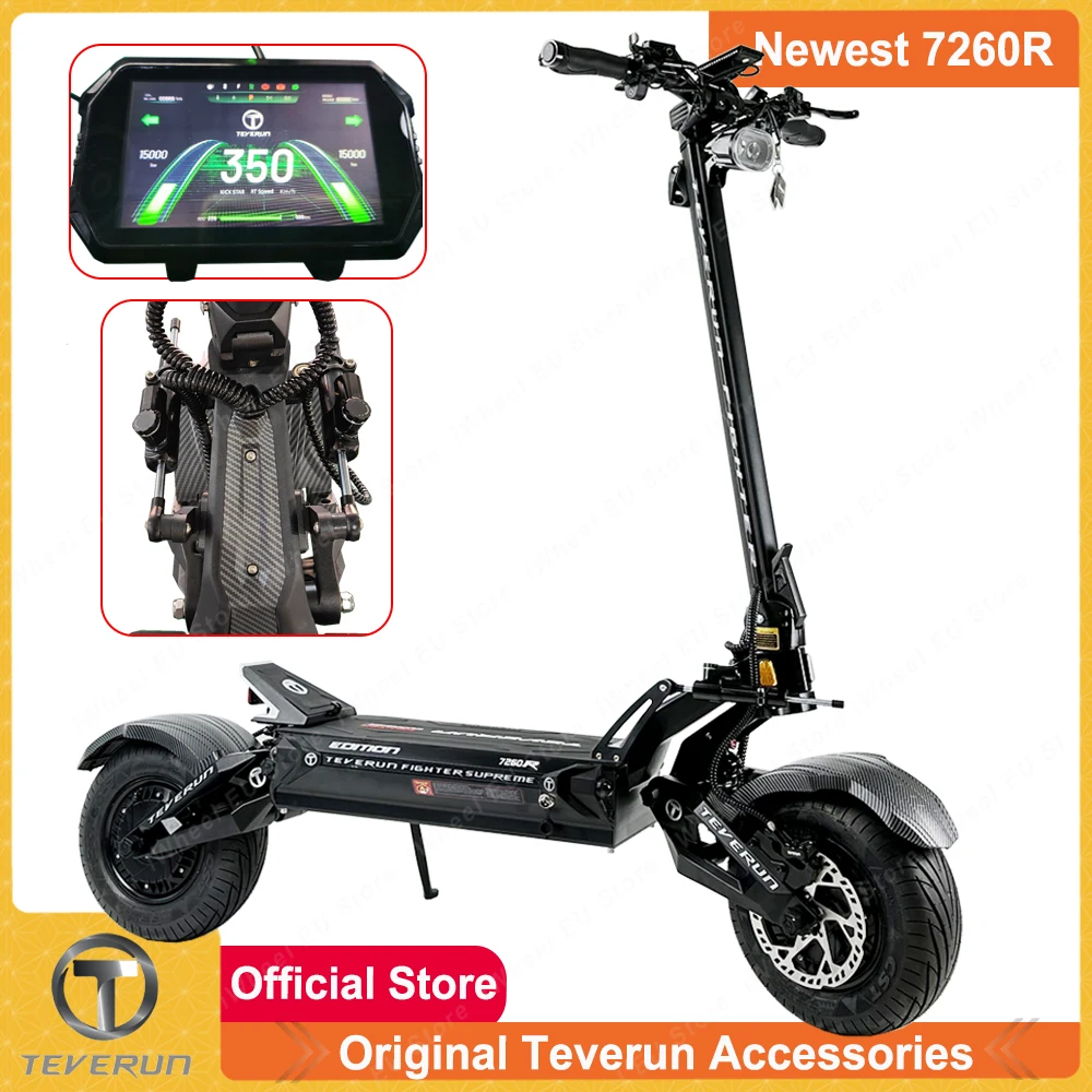 Eu Stock Pre-Vendita 2024 Più Nuovo Teverun Fighter Supreme 7260R 72V 60Ah Peak Power 10000W Motor App Versione Con Funzione Gps Pke