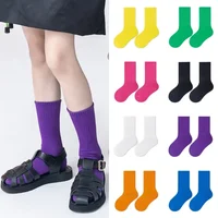 Children Fashion Mid Calf Long Socks Boys Girls Spring Autumn Striped Socks Baby Kids School Student Uniform Socks Sport Clothes 4