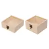 Wooden Storage Box Jewelry Display Case Square Dustproof with Glass Cover Decorative Jewelry Organizer Candy Display Box 6
