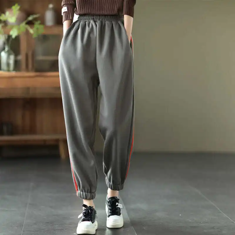 

Women's Autumn and Winter New Fashion Elegant High Waist Solid Color Casual Versatile Western Commuting Youth Comfortable Pants