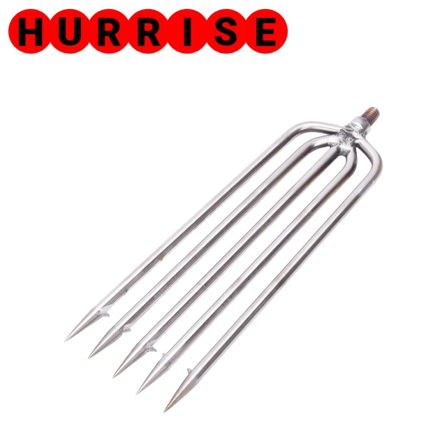 2Pcs 3 Prongs Fishing Harpoon Stainless Steel Fishing Spear Head