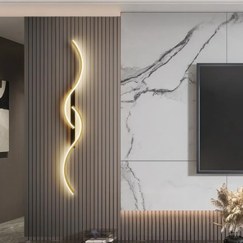 

Минималистичная железная прикроватная настенная лампа, Необычные Длинные акриловые светильники для помещений, столовой, коридора