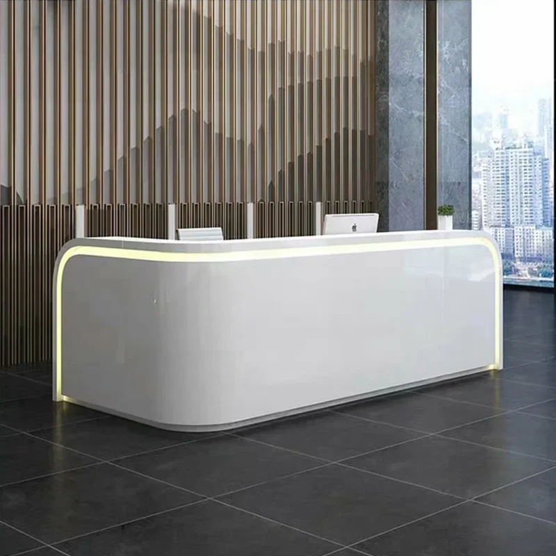 Salon Reception Counter Rostro Restaurant Office Service Desk Vanity Front Coffee Scrivania Gaming Mobili Per Ufficio