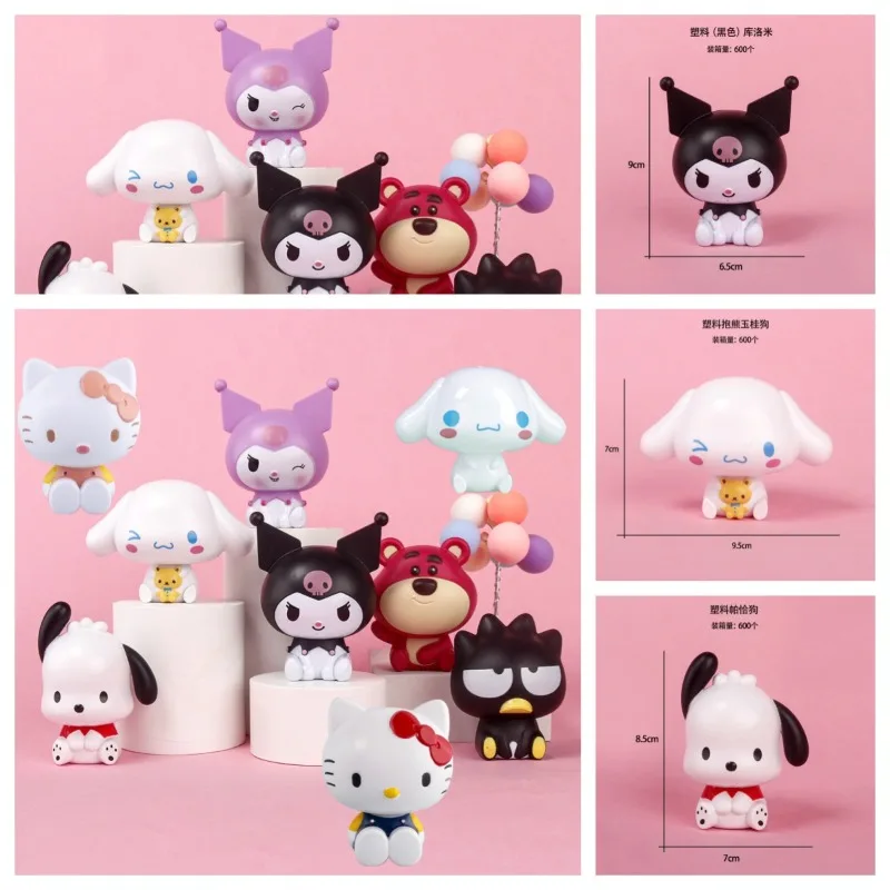 

Sanrio Hello Kitty Anime Kuromi Figures Melody Cinnamon Pochacco Cake Decoration Baking Cute Decoration Children's Birthday Gift