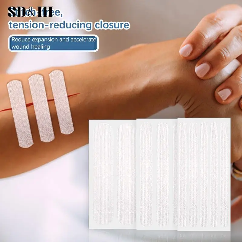 

2/3/5 Strip Wound Closure Tape Adhesive Sterile Medical Bandage Strip Skin Repair First Aid Surgical Breathable Tape 10CM