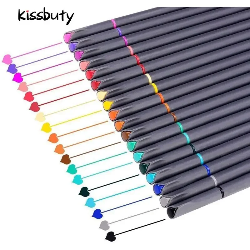Art Marker 12 Colors Set Art Marker 0.38mm Micron Liner Fineliner Pens for Metallic Marker Draw Pen Color Sketch Stationery