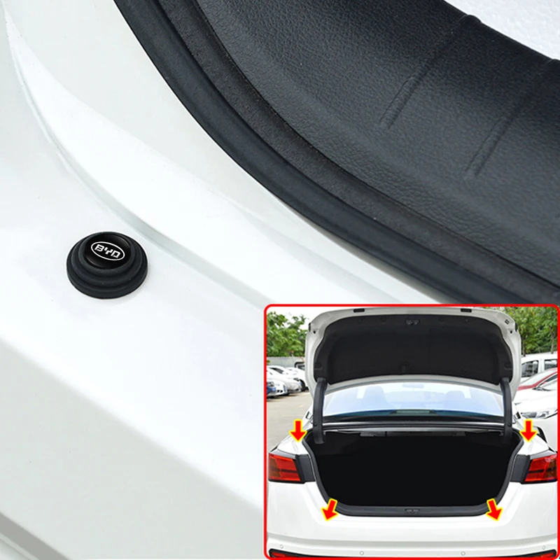 자동차 도어 충격 방지 가스켓 충격 흡수 패드 스티커 BYD 아토 3 위안 플러스 한 탕 EV F3 E6 Dmi 송 F0 친 프로 Ea1용