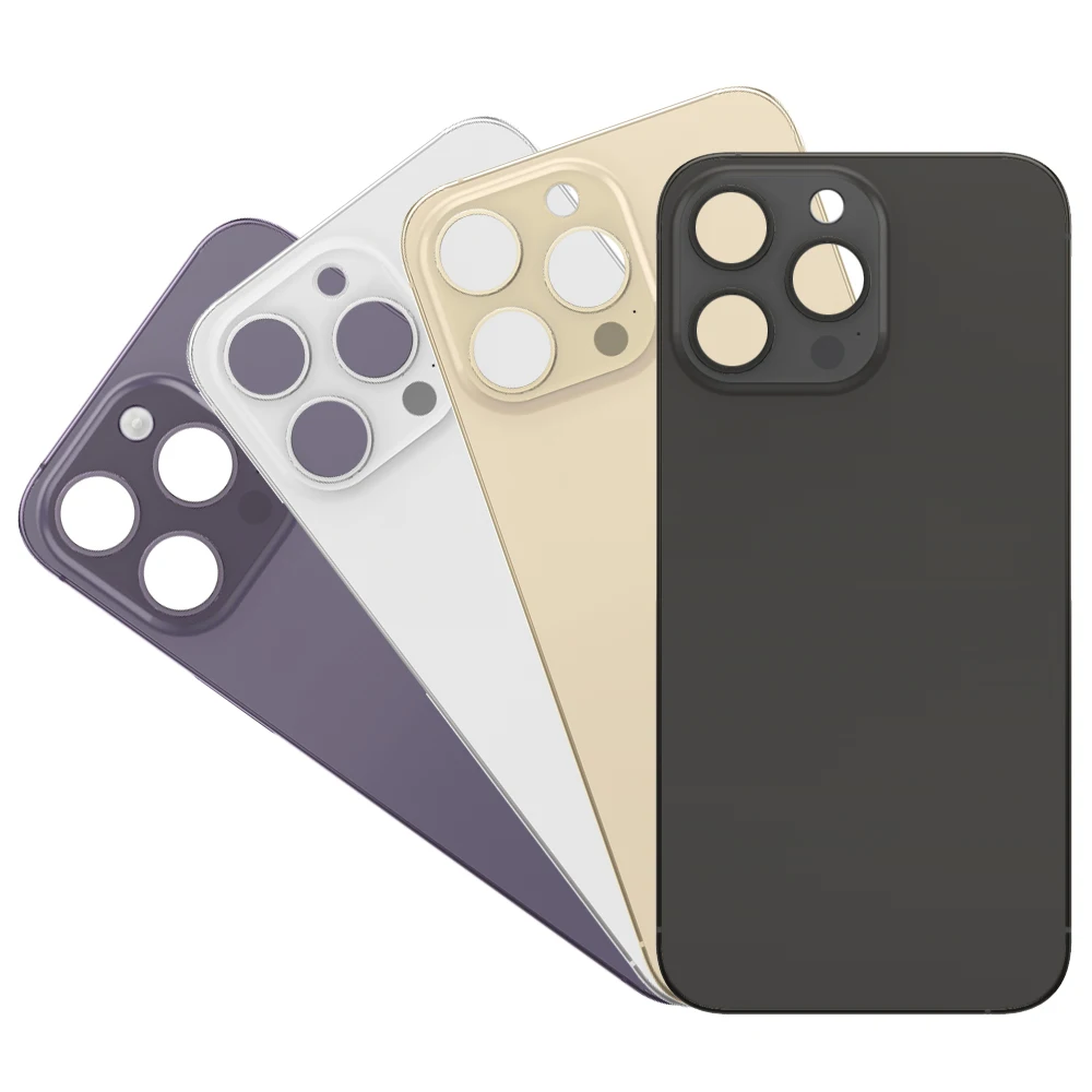 아이폰14 프로맥스 배터리 백도어 글래스 교체용 큰 구멍 백 글래스 아이폰14 프로 하우징 후면 배터리 커버 로고 없음