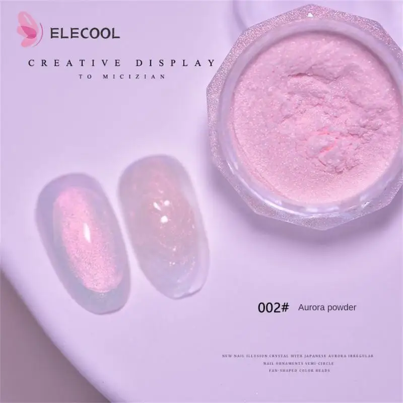Aurora Nail Powder Pearl Ice Muscle Mirror Chorme Powder Diy Ice-Trasparente Glitter Fine Powder Manicure Decorazione Olografica
