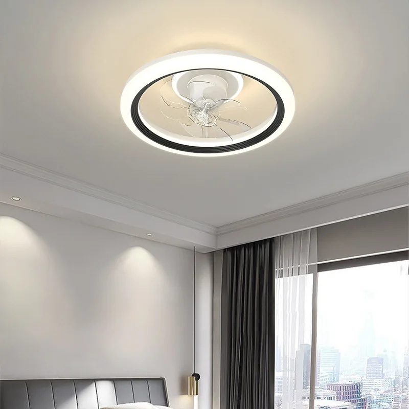 

Умный потолочный вентилятор с подсветкой, бесшумный выдвижной потолочный вентилятор с невидимыми лезвиями, с дистанционным управлением, для украшения спальни