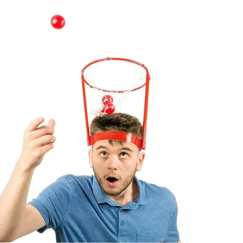 Overhead Basketball Shooting Toy Indoor And Outdoor Headband Hoop Balls Throwing Toy Multi Person Interactive Game Children Gift 3