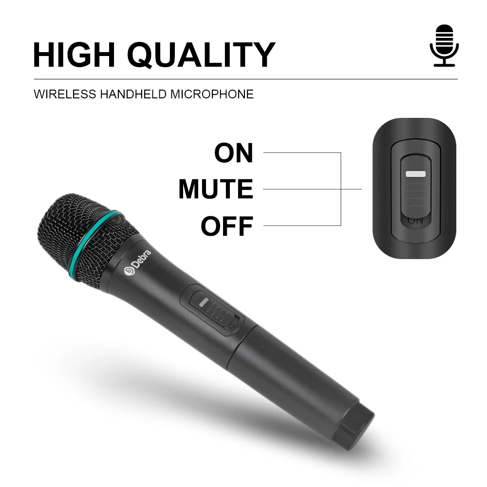 Audio AU800 UHF Wireless Microphone System 8 Channels Handheld or Lavalier Unlim