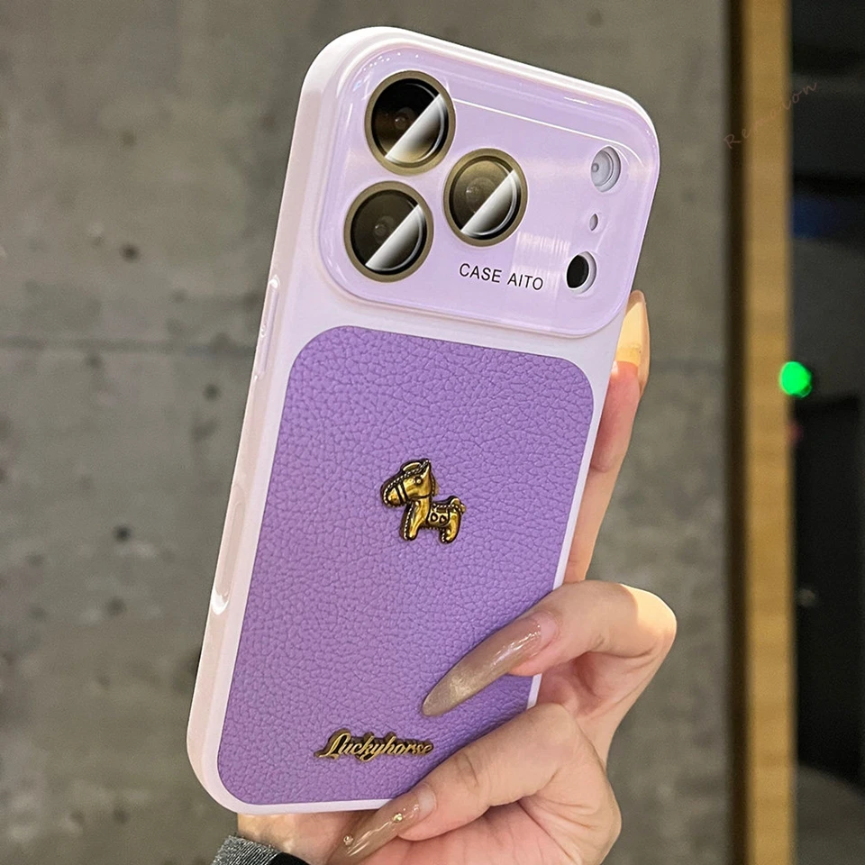 Luxury Shockproof Phone Case with Camera Protector - Lucky Horse Official Collection