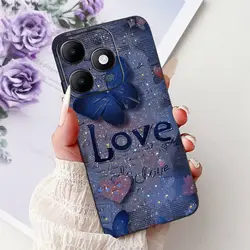 Silicone Fashion Luxury Flower Cat Shockproof Back Cover for ITEL A90 (924)