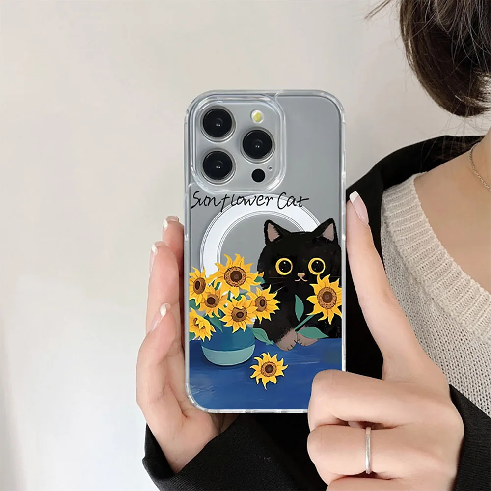 Sunflower Magnetic Phone Case with Magsafe Compatibility