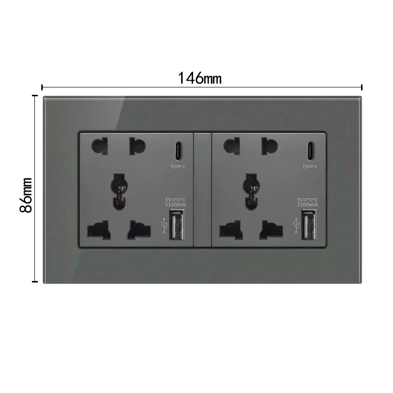 Depoguye UK 13A  10    USB   , Type-c Ʈ USB ÷ , EU   