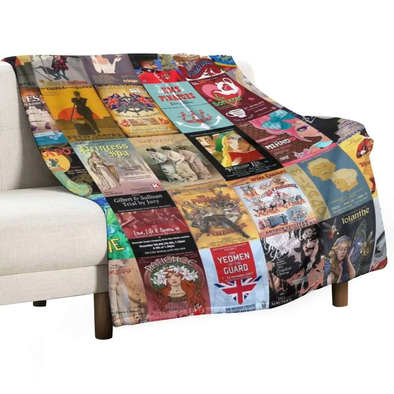 

Gilbert and Sullivan Opera Posters Throw Blanket Blankets For Bed Decorative Throw Flannels Bed linens Blankets