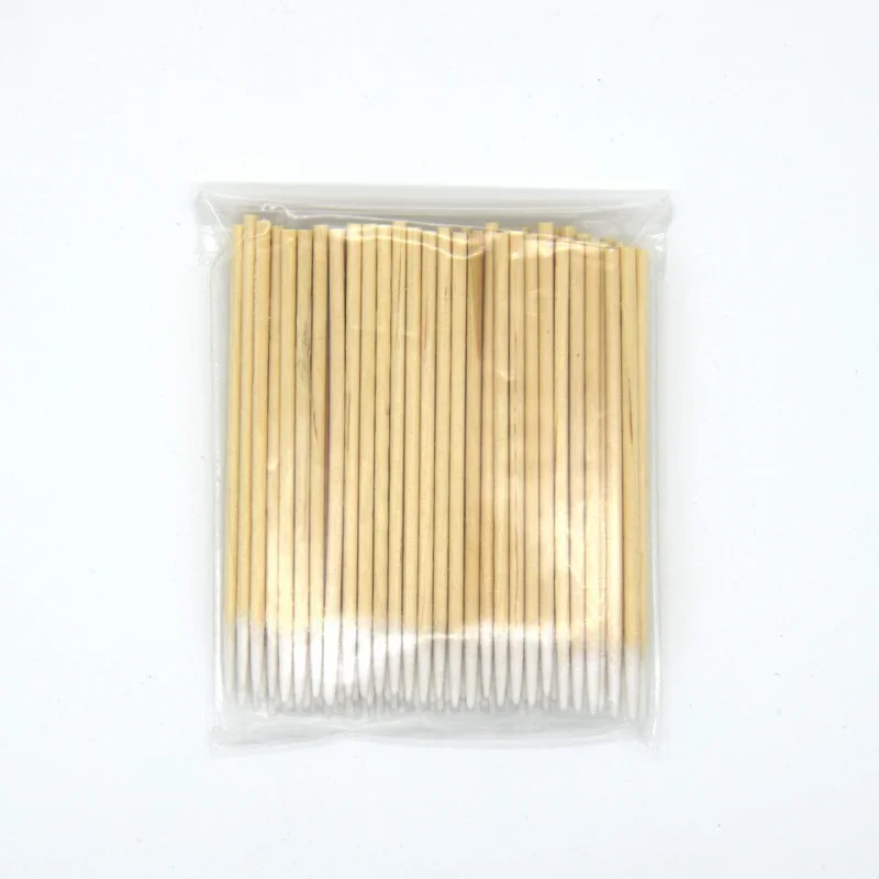 Disposable Cotton Swab Lint Free Micro Brushes Wood Cotton Buds Swabs Ear Clean Stick Eyelash Extension Glue Removing Tool