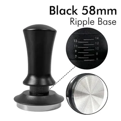 Premium Ripple Base Coffee Tamper with Leveling and Calibrated Constant Pressure (Straight 58mm)