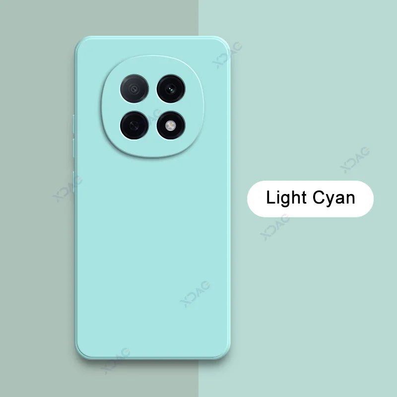 Luxury Dual Layer Cellphone Case with Camera Protection - Soft Square Liquid Silicone Cover