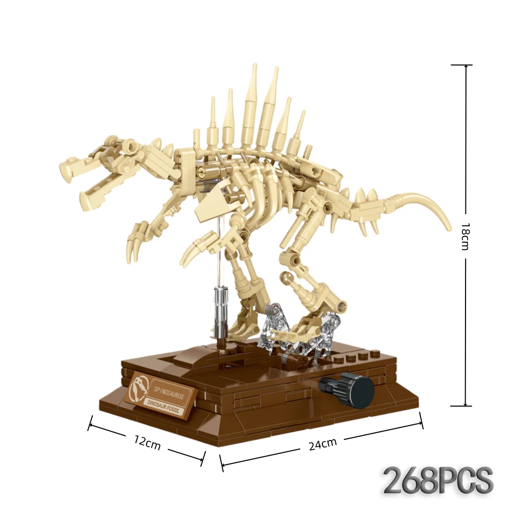 Dinosaur Fossil Building Block Toy – Educational Puzzle and Decorative Display