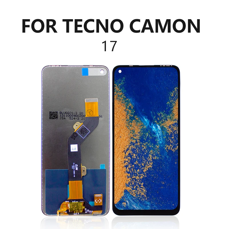 

6.6Inches Mobile Phone Lcd For Tecno Camon 17 CG6 CG6J Lcd Screen With Touch Screen Panel Digitizer Assembly Complete Screen