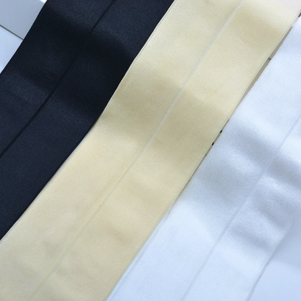 6cm Width Folding Sewing Elastic Band Balck White Spandex Elastics rope Ribbon DIY Sewing Waist Band Garment Accessory