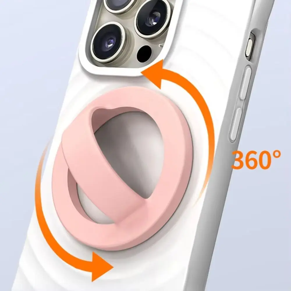 For Magsafe Magnetic Phone Back Grip Anti-fall Metal Plate Ring Finger Ring Holder Creative Strong Adsorption Phone Mount