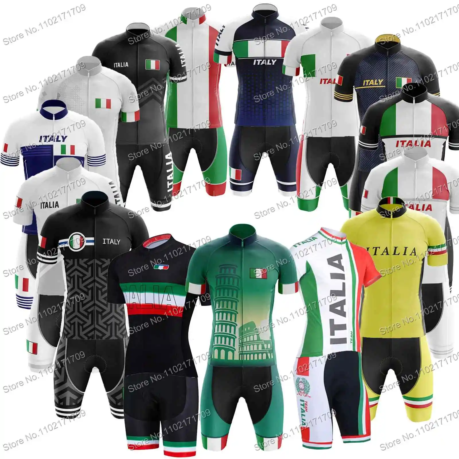 Cycling Jersey Set Summer Italy Cycling Team Jersey Set Unisex