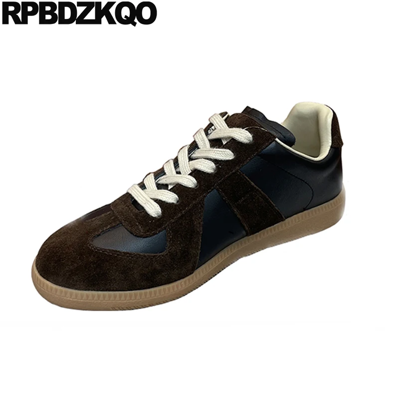 

Trainers Trending Couple Size 42 10 Women Girls 11 Genuine Leather Lace Up Sport Designer Large Flats Shoes Sneakers Breathable