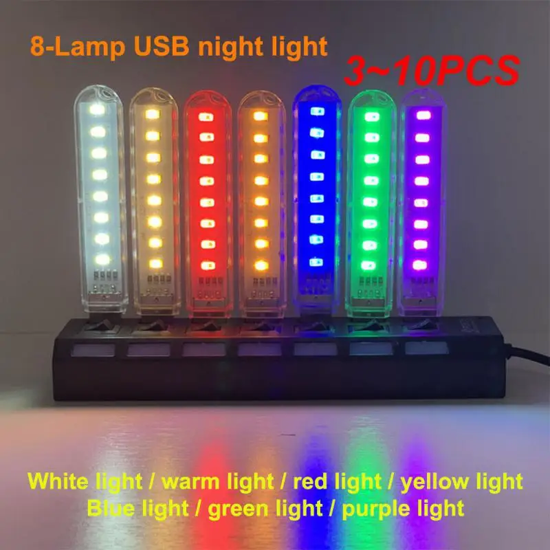 

3~10PCS VnnZzo LED Full Spectrum Plant Lamp USB Grow Light Flexible LED Growth Light Phyto Lamp Flower Seedling Hydroponic