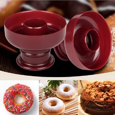 

4 Type Plastic Doughnut Cake Maker Mold Home Party Desserts Cutter Fondant Cutting DIY Donut Mould Pastry Dough Process Tools