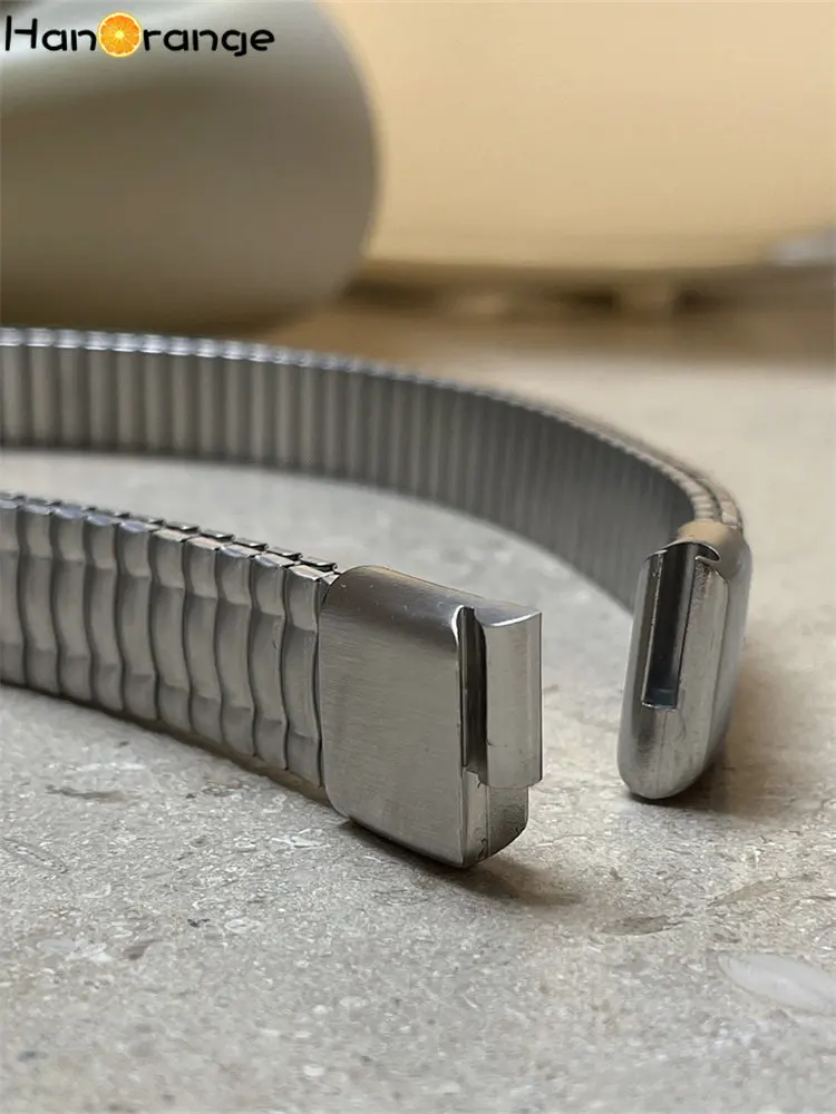 HanOrange 2024 Spring Summer Vintage 62cm Metal Belt Women Stainless Steel Minimalist Decorative Belt Female Silver
