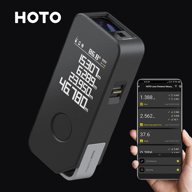HOTOSmartLaserMeasureProLEDDisplayIntelligentDigitalLaserTape