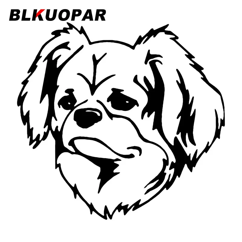 

BLKUOPAR Tibetan Spaniel Dog Amusing Car Stickers Personality Rearview Mirror Laptop Waterproof Vinyl Decal JDM Car Accessories