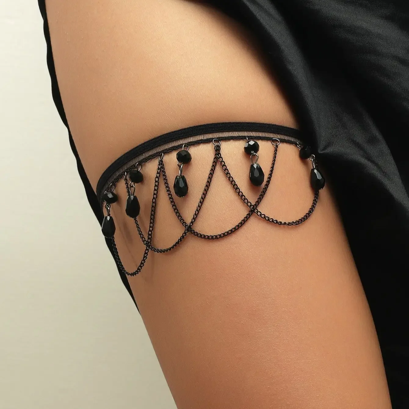 

Gothic Fringe Punk Black Necklace Leg Chain Lace Anklet Women Foot Bracelet Jewelry for Female Daily Wear Drop Shipping