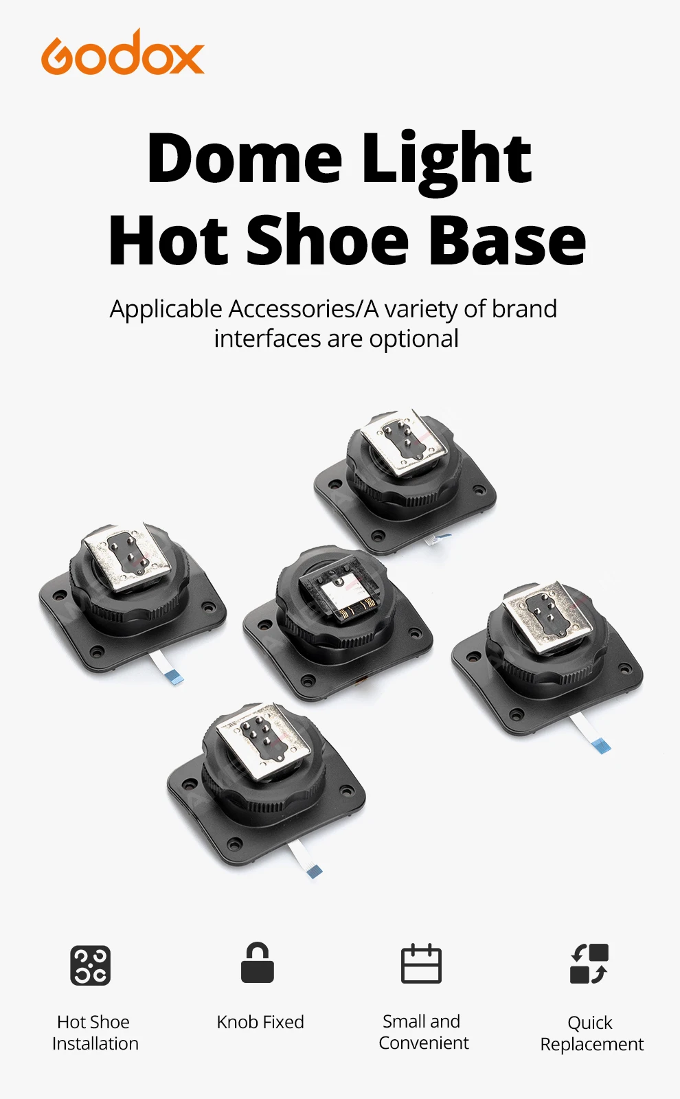 Description Picture 2 of itemGodox TT685 Hot Shoe Mounting Foot for Fix Godox TT685C TT685N TT685S TT685F TT685O Series Speedlite Flash Repai Parts