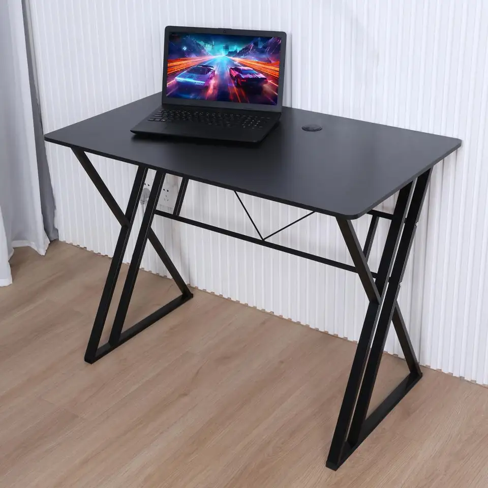 Ergonomic Gaming Desk with K-Shaped Steel Legs