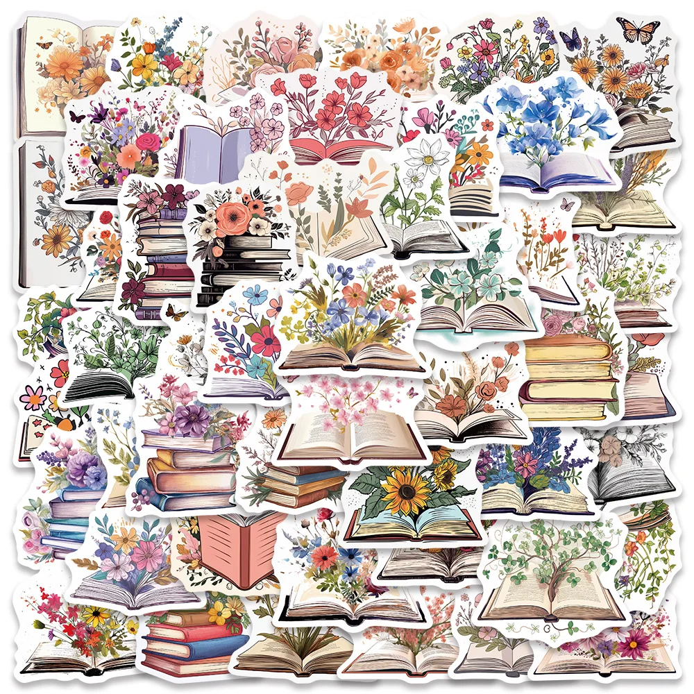 

10/50 шт. винтажные Цветочные книжные граффити наклейки эстетические наклейки для детей ноутбук чемодан гитара телефон дневник искусство