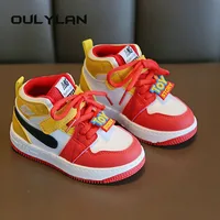 Kids Sports Shoes Spring Autumn Children's Board-shoe Boys Casual Sneakers High Top Non Slip Shoes Girls Soft Soled Baby Shoes 1