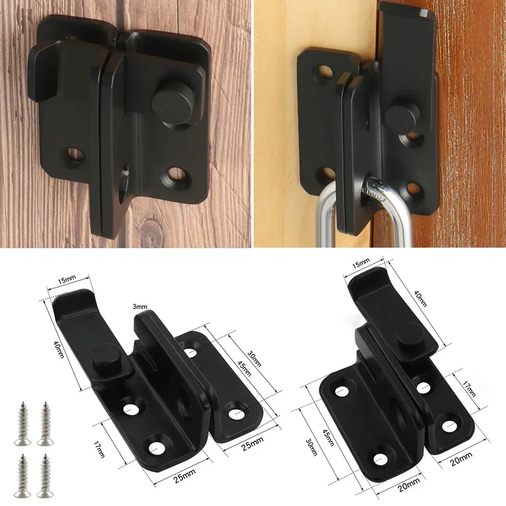Sliding Barn Door Latch For Locking Sliding Right Angle Door Lock Gate Bolt Cabinet Closet Antitheft Security Window Door Lock