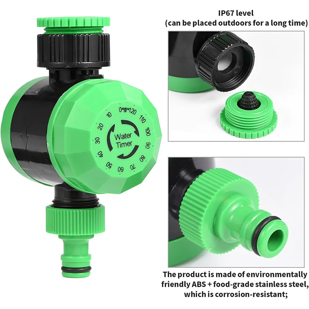Garden Hose Timer, Automatic Irrigation System Controller, No Batteries Needed, 120 Minutes Outdoor Garden Watering Controller - 4
