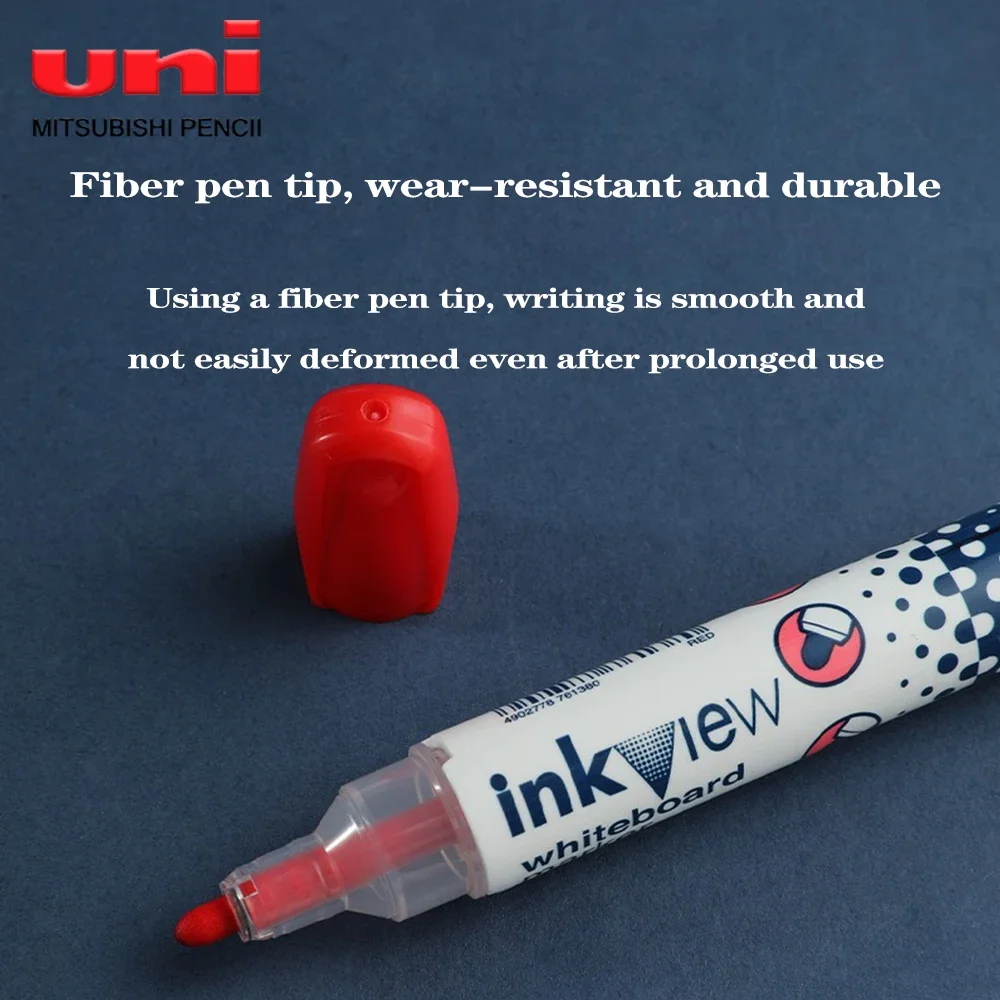 1PC 일본 UNI 지울 수있는 화이트 보드 펜 PWB-202 대용량 비주얼 창 교실 컬러 마커 편지지 학교 용품