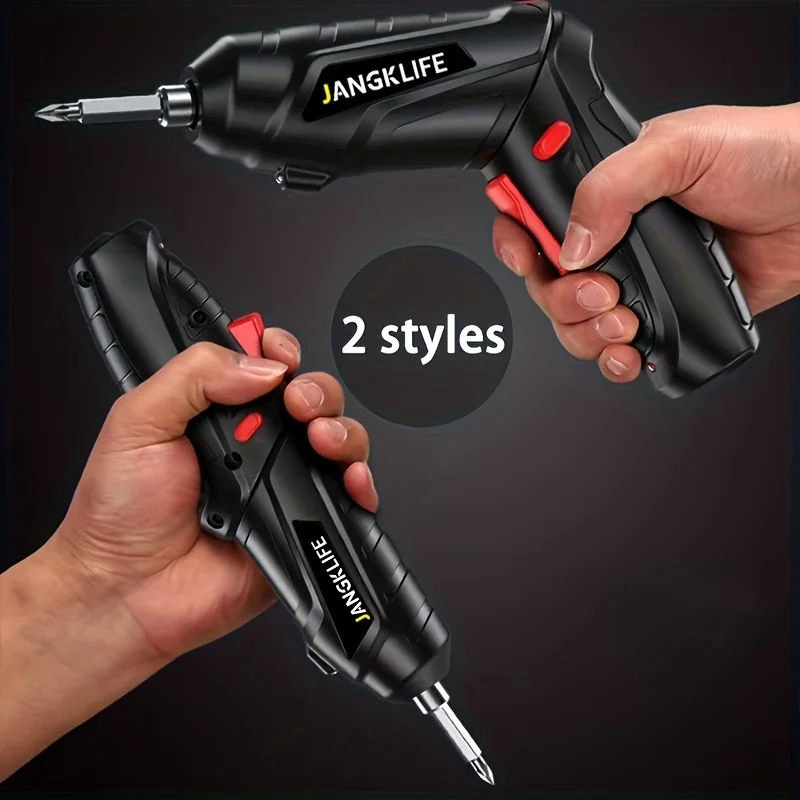 Electric Power Screwdriver Battery Rechargeable Cordless Screwdriver Powerful Impact Wireless Drill